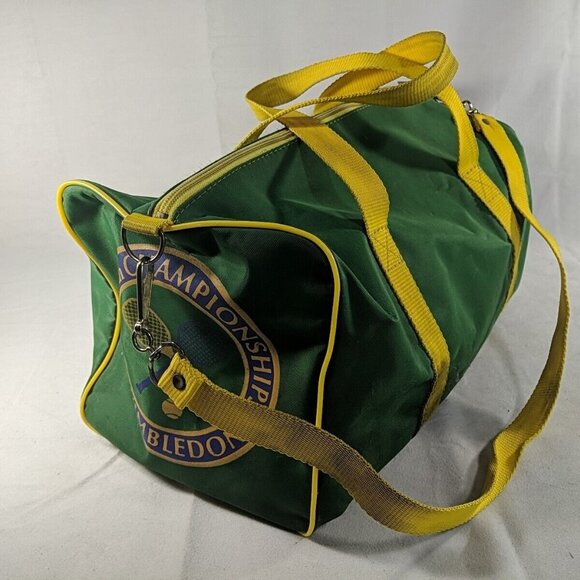 RARE Wimbledon 100th Championships 100 Years 1977 Vintage Green Gym Duffle Bag - Picture 2 of 16